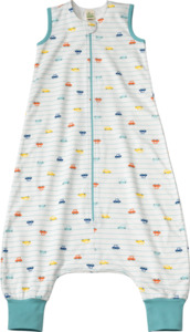 ALANA Kinder Schlafsack 0,5 TOG, 100 cm, aus Bio-Baumwolle, weiß, blau