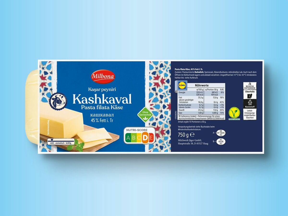 Milbona Kashkaval von Lidl ansehen!