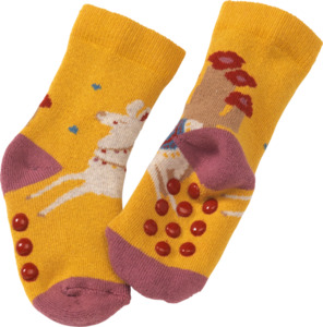 PUSBLU Kinder ABS Socken, Gr. 23/26, mit Baumwolle, gelb
