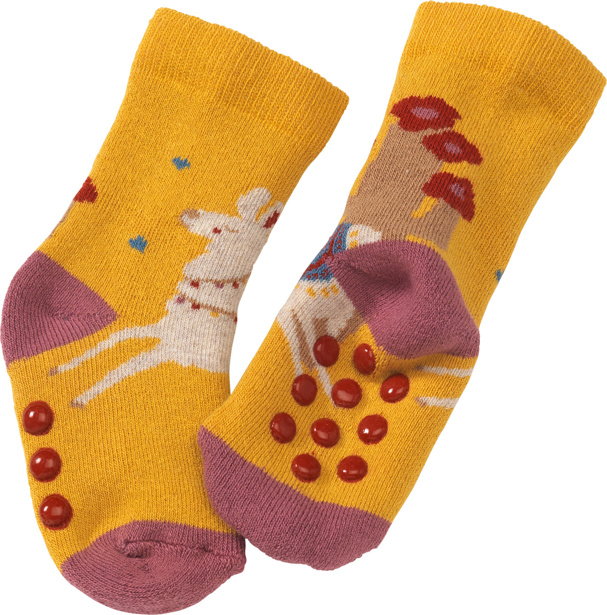 Bild 1 von PUSBLU Kinder ABS Socken, Gr. 23/26, mit Baumwolle, gelb