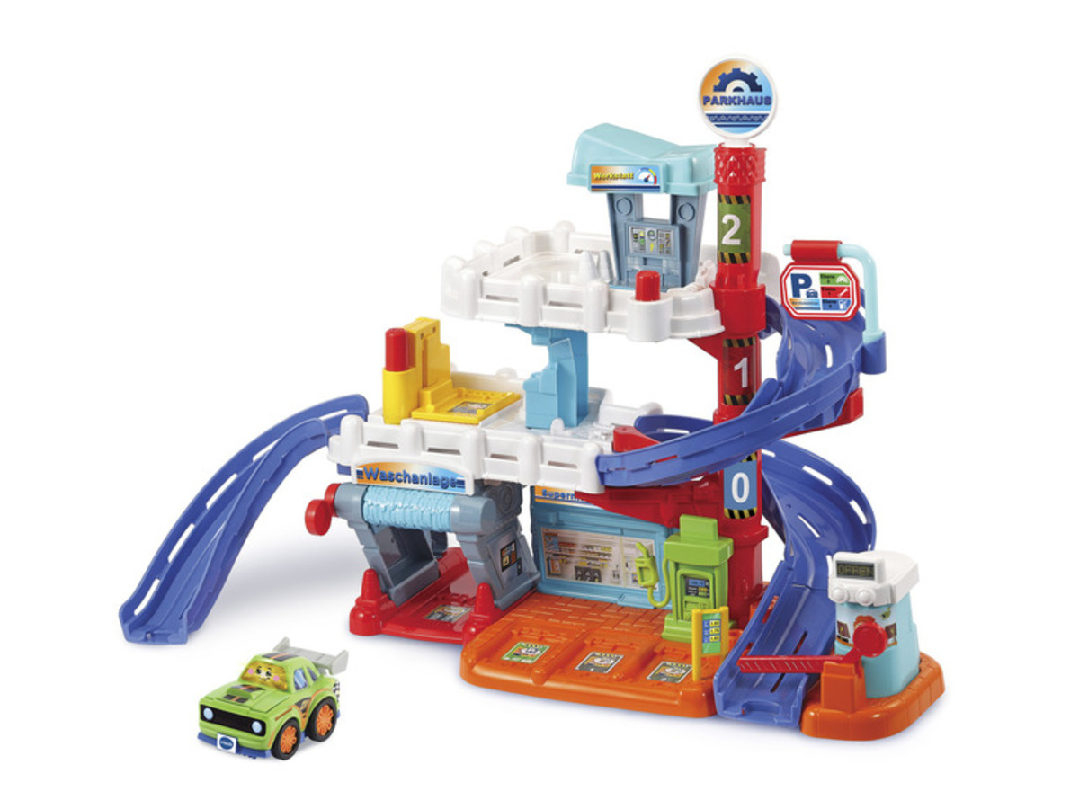 Bild 1 von vtech Tut Tut Baby Flitzer Parkhaus Spielset, mit Rennauto