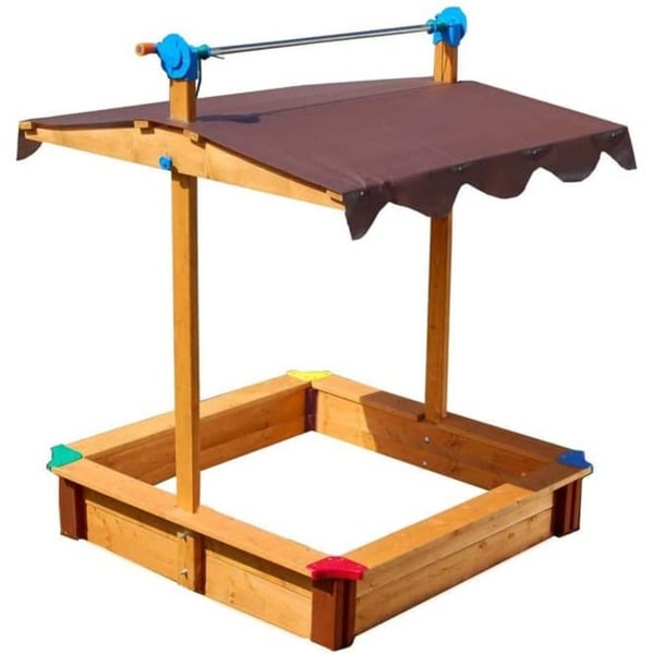 Bild 1 von Kinder-Holzsandkasten - Felix - mit Dachlift - ca. 100 x 100 x 120 cm