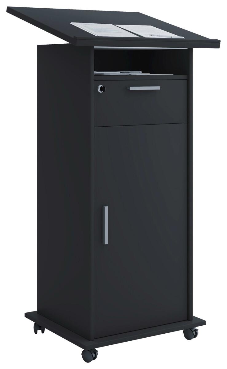 Bild 1 von Stehpult mit Stauraum B: 60 cm H: 120 cm Meeta, Schwarz