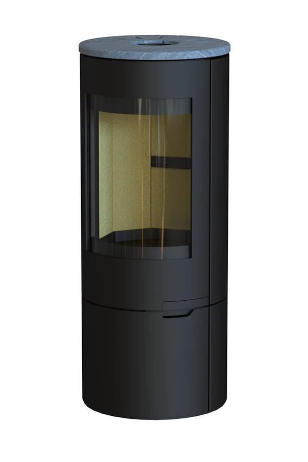 Bild 1 von Thermia Kaminofen Föhn Naturstein Stahl schwarz, 7 kW