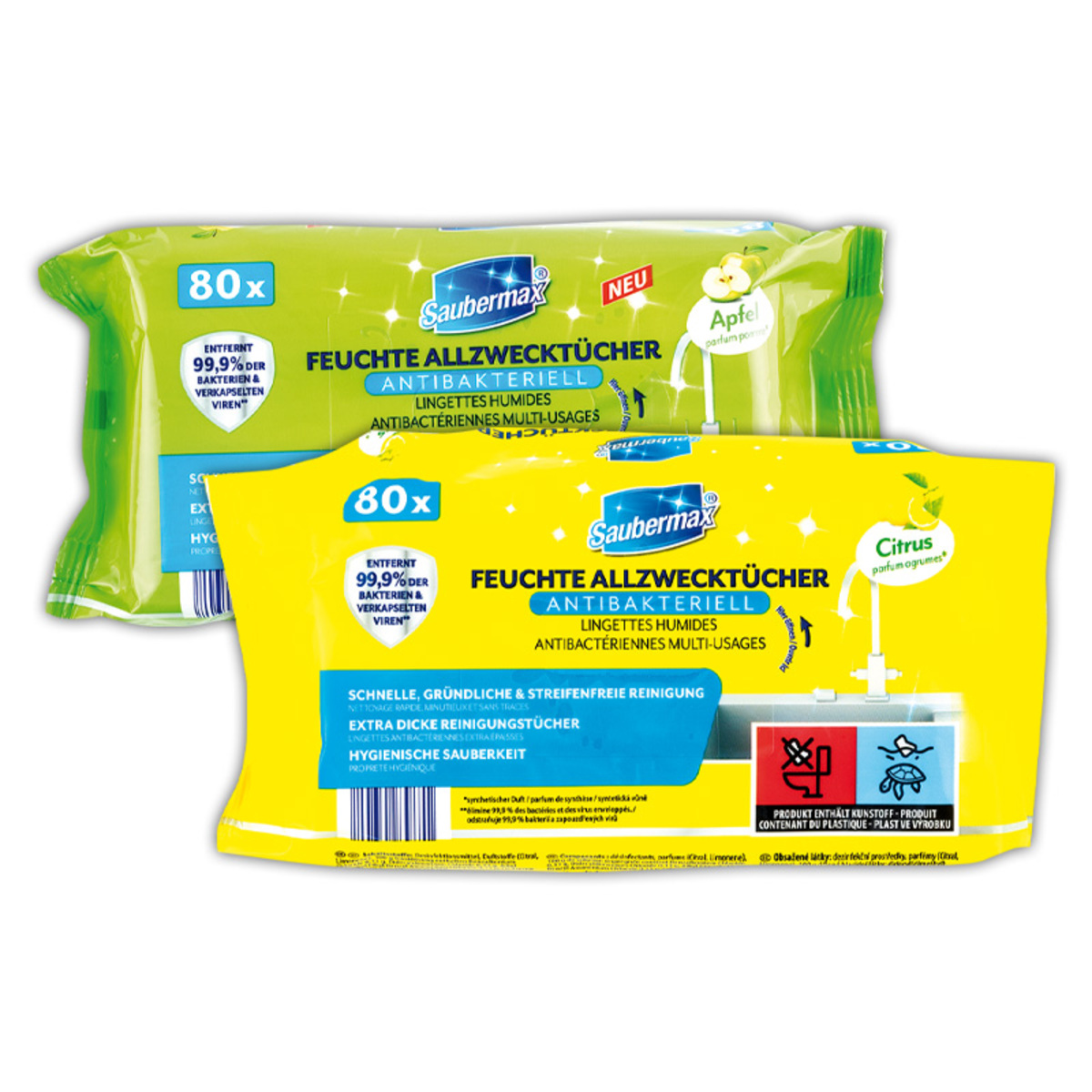 Bild 1 von Saubermax Feuchte Allzwecktücher