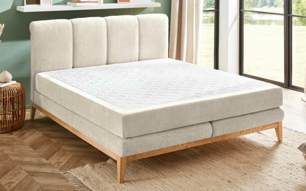 Bild 1 von Boxspringbett BX2340 Weimar, natur, Liegefläche 180 x 200 cm