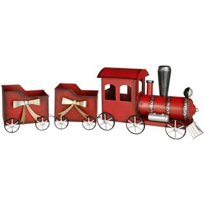 X-Mas WEIHNACHTSFIGUR Rot, Silber