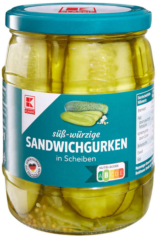 Bild 1 von K-CLASSIC Sandwichgurken