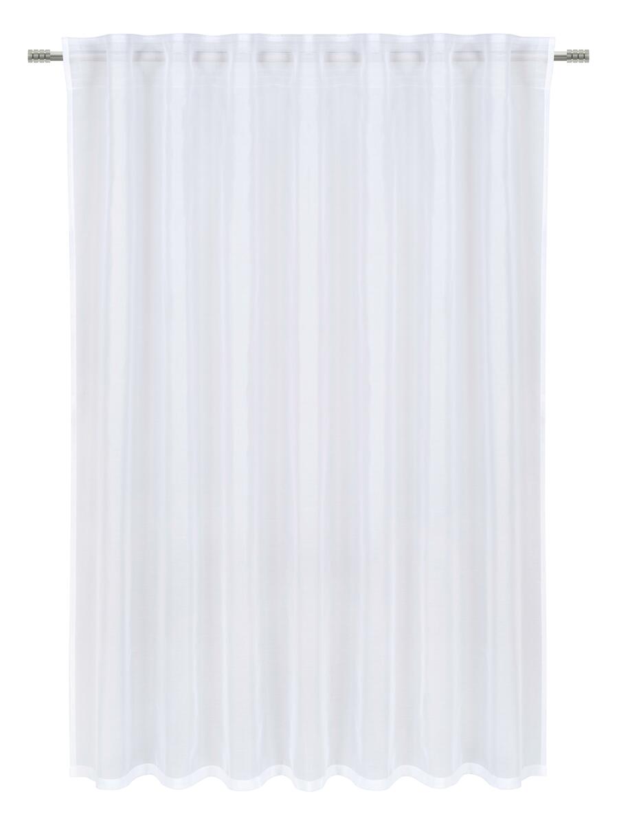 Bild 1 von Fertigvorhang Leo Transparent in Weiß ca. 140x145cm