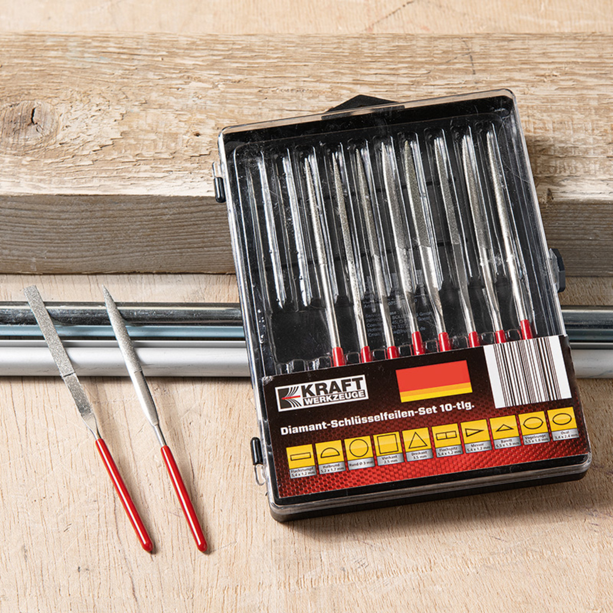 Bild 1 von Kraft Werkzeuge Diamant-Schlüsselfeilen 10tlg.