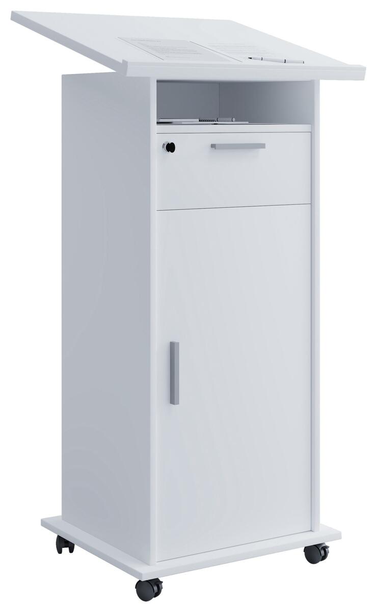 Bild 1 von Stehpult mit Stauraum B: 60 cm H: 120 cm Meeta, Weiß