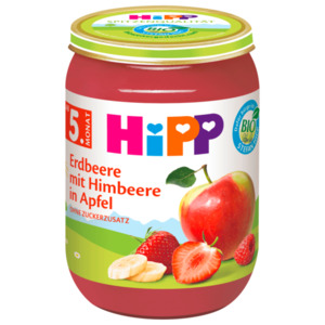 Hipp Erdbeere mit Himbeere in Apfel 190g