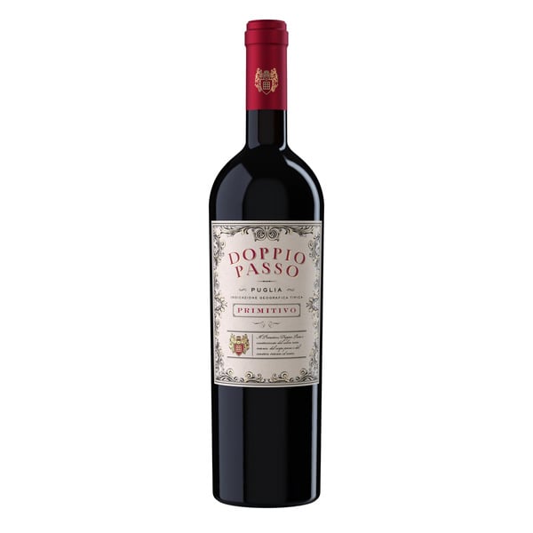 Bild 1 von Doppio Passo Rotwein Primitivo Puglia halbtrocken Italien 1 x 0,75 L