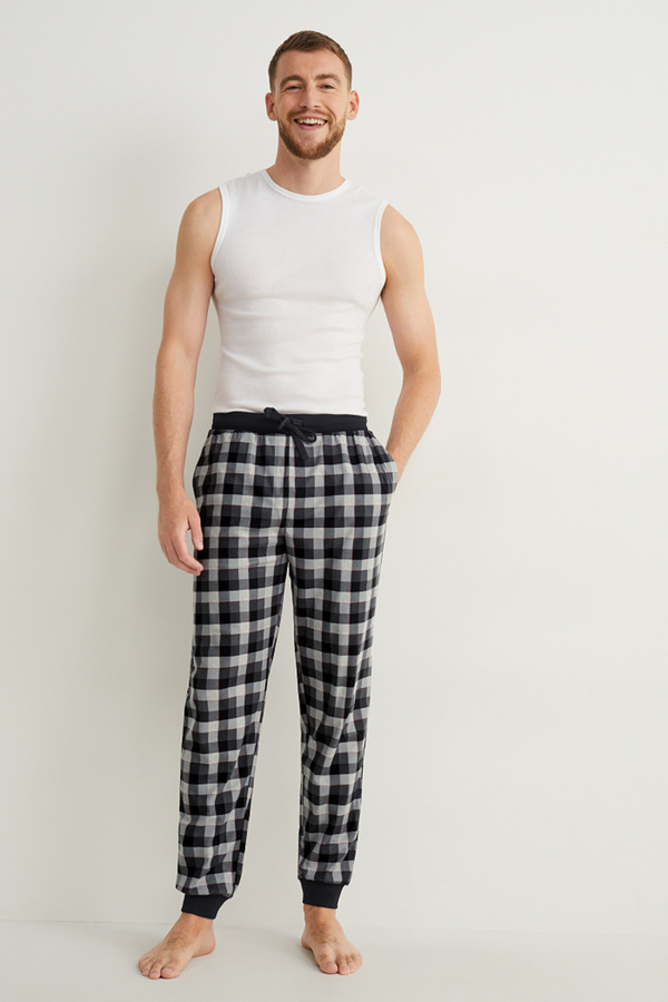 Bild 1 von C&A Flanell-Pyjamahose, Schwarz, Größe: 3XL