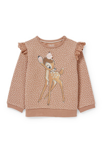 C&A Bambi-Baby-Sweatshirt-gepunktet, Beige, Größe: 68