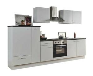 Menke Küchen Küchenblock White Classic 300, Holznachbildung