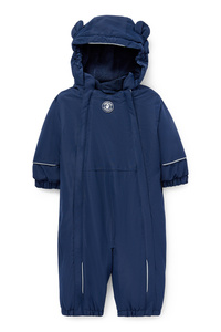 C&A Baby-Schneeanzug mit Kapuze, Blau, Größe: 80