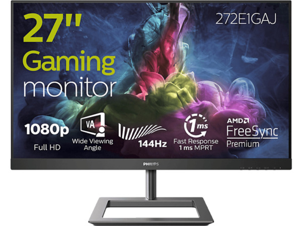 Bild 1 von PHILIPS 272E1GAJ 27 Zoll Full-HD Gaming Monitor (1 ms Reaktionszeit, 144 Hz)