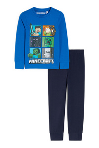 C&A Minecraft-Pyjama-2 teilig, Blau, Größe: 122
