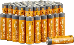 Amazon Basics AA-Alkalibatterien, leistungsstark, 1,5 V, 48 Stück (Aussehen kann variieren)