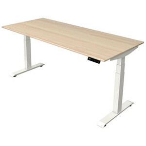 Kerkmann Move 4 elektrisch höhenverstellbarer Schreibtisch ahorn rechteckig, T-Fuß-Gestell weiß 180,0 x 80,0 cm