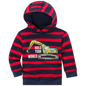 Jungen Hoodie mit Bagger-Applikation