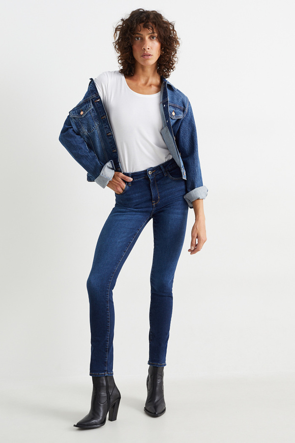 Bild 1 von C&A Slim Jeans-Mid Waist-Shaping-Jeans-LYCRA®, Blau, Größe: 40