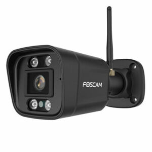Foscam V5P WLAN Überwachungskamera Schwarz 5MP (3072x1728), Dual-Band WLAN, Integrierter Scheinwerfer und Sirene