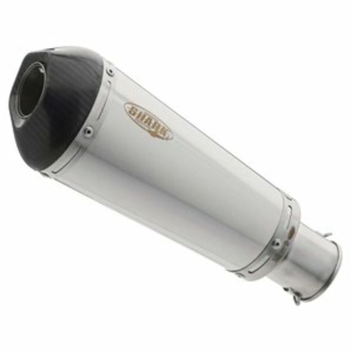 Bild 1 von DSX-7 Auspuffsystem mit EG-BE Edelstahl gebürstet oder mattschwarz Shark Auspuff