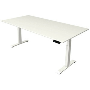 Kerkmann Move 4 elektrisch höhenverstellbarer Schreibtisch weiß rechteckig, T-Fuß-Gestell weiß 200,0 x 100,0 cm