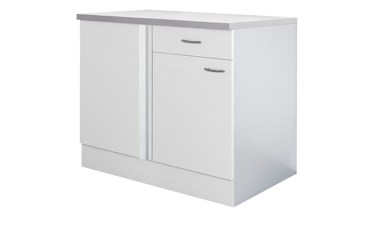 Bild 1 von Eck-Unterschrank  Genk weiß Maße (cm): B: 110 H: 85 T: 60 Küche