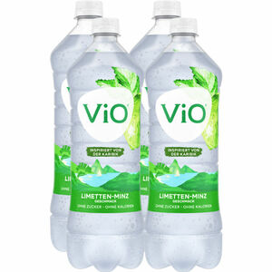 Vio Mineralwasser Limette-Minze, 4er Pack (EINWEG) zzgl. Pfand