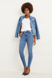 C&A Skinny Jeans-Mid Waist-Shaping-Jeans-LYCRA®, Blau, Größe: 50