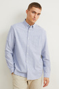 Bild 1 von C&A Oxford Hemd-Slim Fit-Button-down-gestreift, Blau, Größe: S