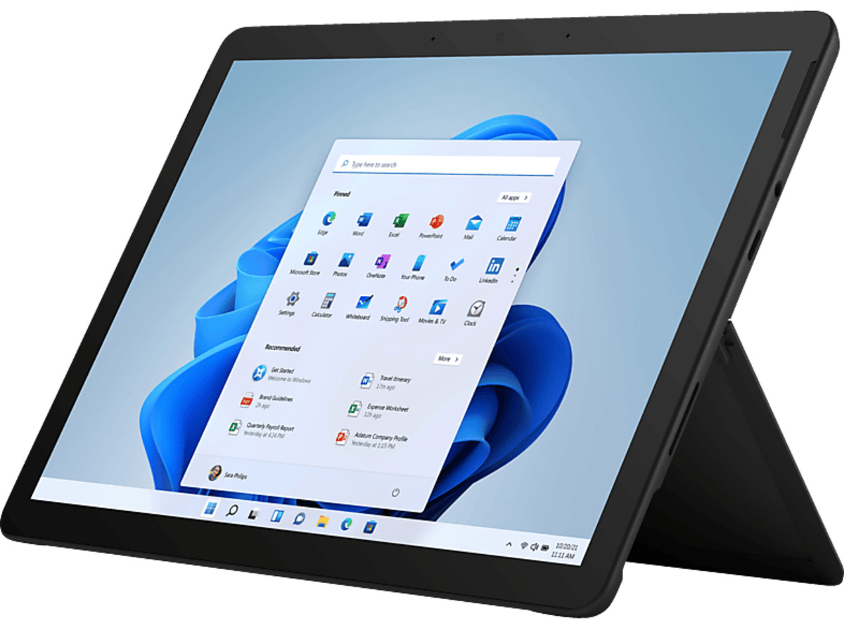 Bild 1 von MICROSOFT Surface Go 3, 2 in 1 mit 10,5 Zoll Display, Intel® Pentium® Gold Prozessor, 8 GB RAM, 128 SSD, UHD-Grafik 615, Schwarz