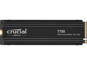 CRUCIAL T700 mit heatsink PCIe Gen5 NVMe M.2 Festplatte, 4 TB SSD via NVMe, intern