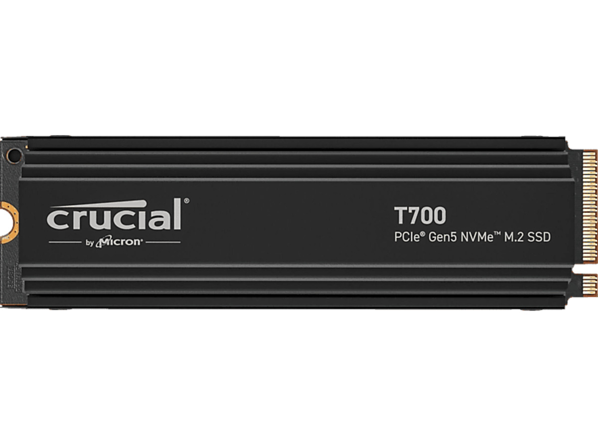 Bild 1 von CRUCIAL T700 mit heatsink PCIe Gen5 NVMe M.2 Festplatte, 4 TB SSD via NVMe, intern
