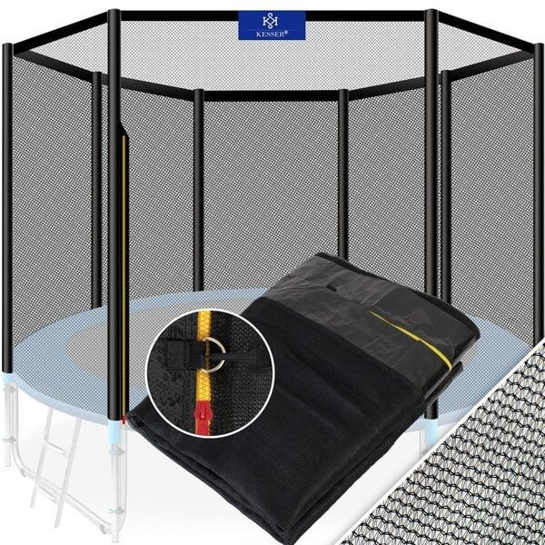 Bild 1 von KESSER® Trampolin Ersatznetz Sicherheitsnetz UV-beständig Trampolinnetz Trampolinschutz Ø 244 305 366 427 cm   einfache Montage   Eingangstür mit Reißverschluss   aus hochwertigen Materialien