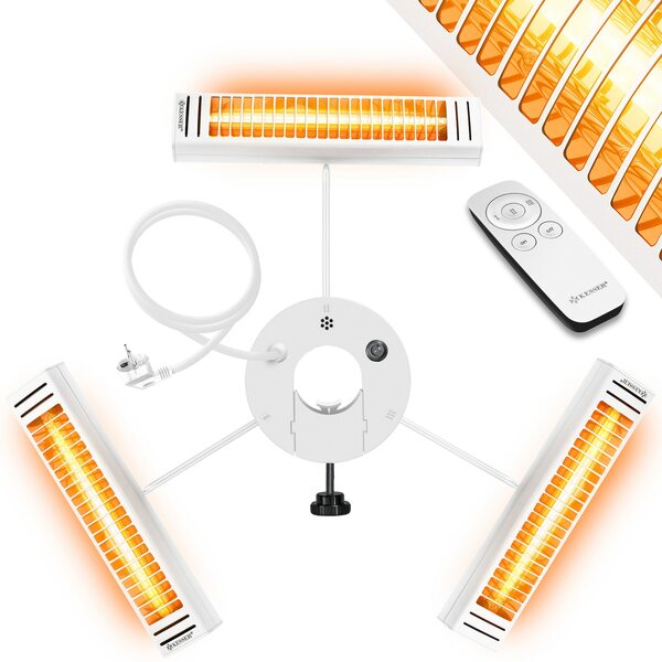 Bild 1 von KESSER® Heizstrahler Infrarot 3000W für Terrasse Gastro- & Sonnenschirm Quarzstrahler Outdoor Infrarotstrahler Terrassenstrahler mit Fernbedienung   höhenverstellbar Garten & Außenbereich