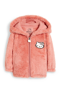 C&A Hello-Kitty-Fleece-Jacke mit Kapuze, Rosa, Größe: 110