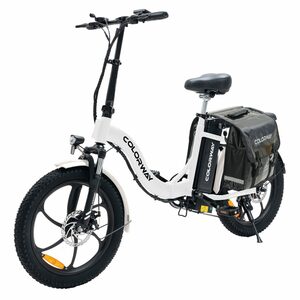 COLORWAY E-Bike mit Tasche 20 Zoll x 3 Fat Luftreifen Faltrad, 36 V/15 Ah StVZO