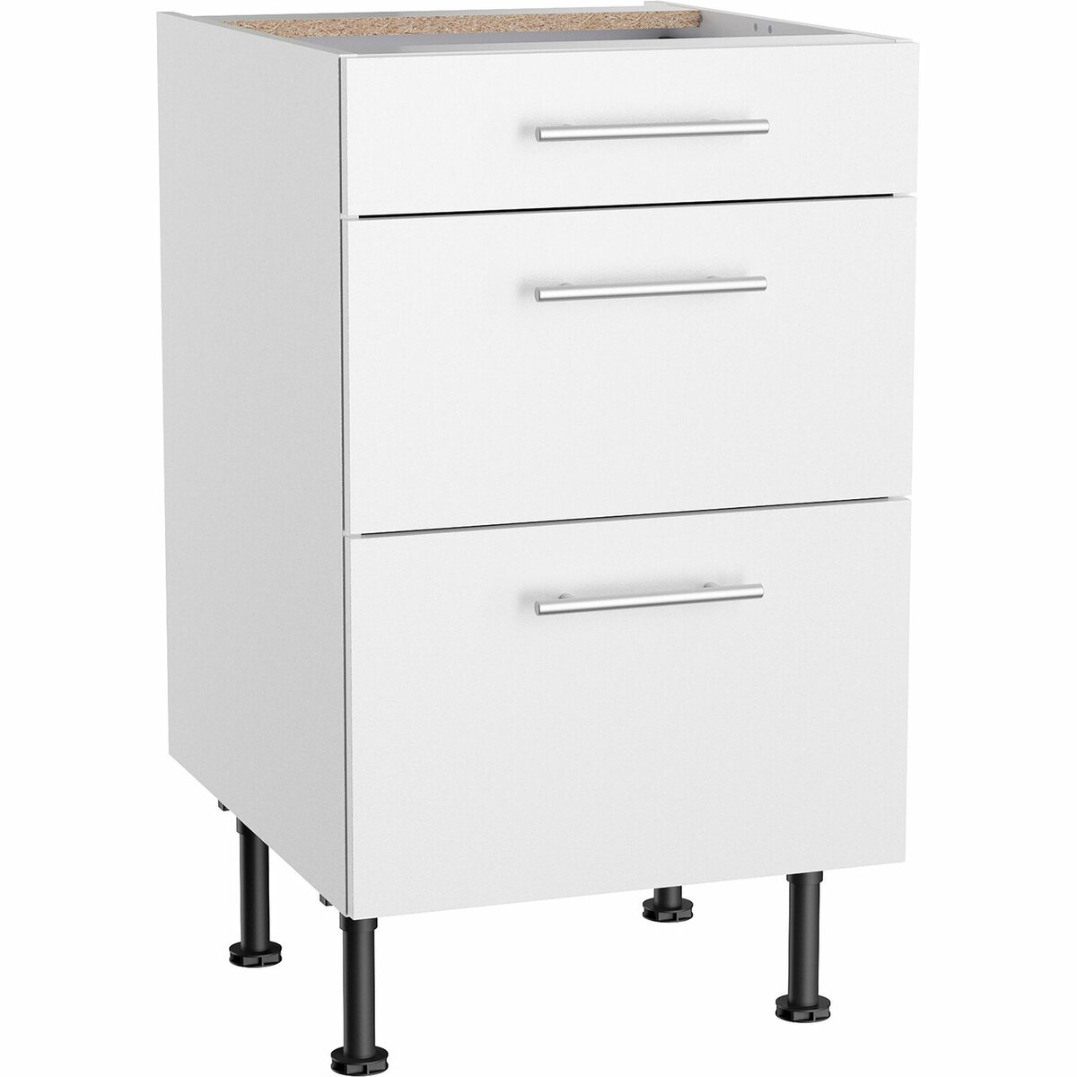 Bild 1 von Optifit Unterschrank mit 3 Auszügen Bengt932 50 cm x 87 cm x 58,4 cm Weiß