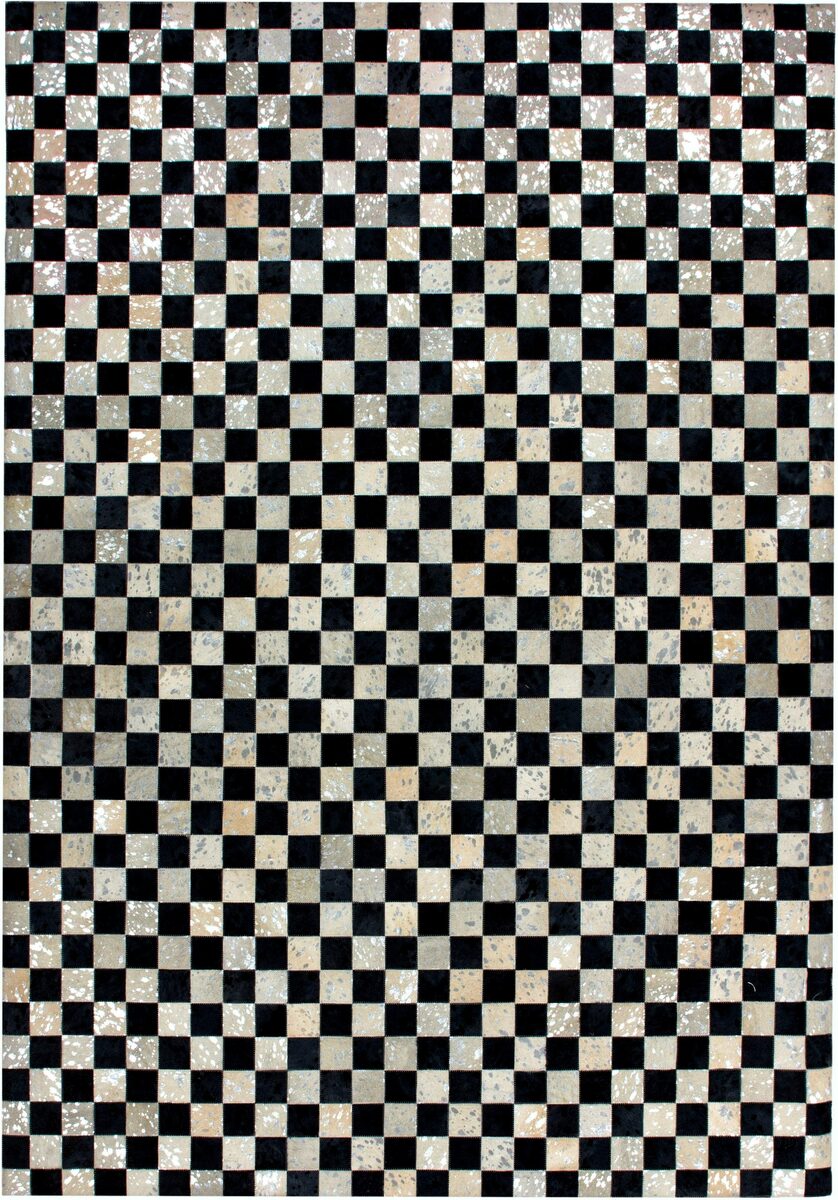 Bild 3 von Lederteppich Beron, Bruno Banani, rechteckig, Höhe: 8 mm, Schachbrettmuster, echt Leder, flacher Teppich
