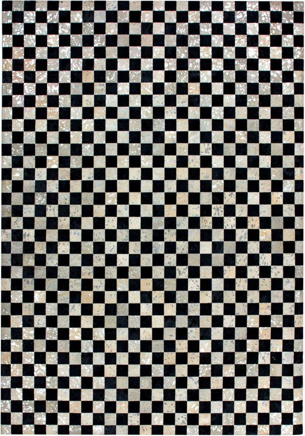 Bild 3 von Lederteppich Beron, Bruno Banani, rechteckig, Höhe: 8 mm, Schachbrettmuster, echt Leder, flacher Teppich