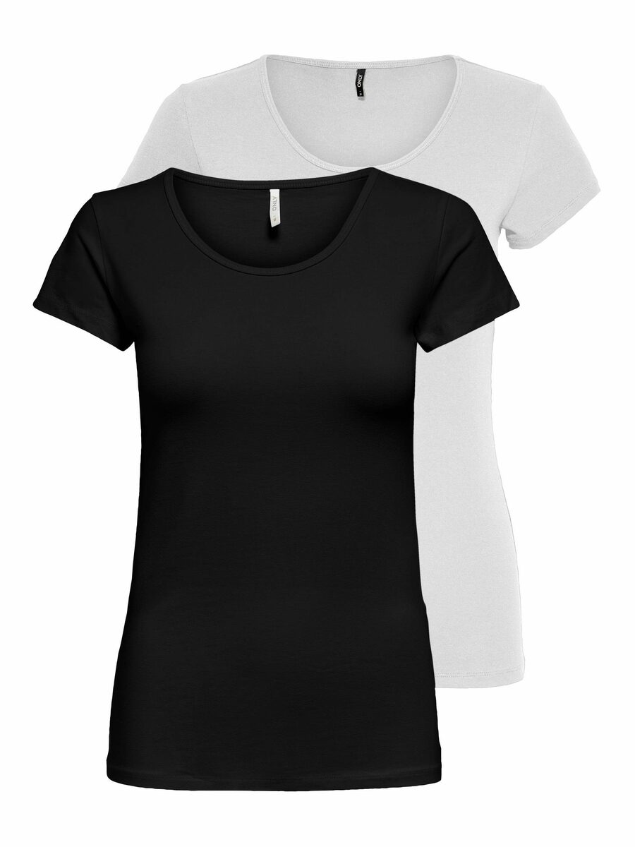 Bild 1 von ONLY Rundhalsshirt ONLLIVELOVE LIFE S/S O-NECK TOP (2er-Pack)