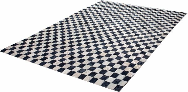 Bild 2 von Lederteppich Beron, Bruno Banani, rechteckig, Höhe: 8 mm, Schachbrettmuster, echt Leder, flacher Teppich