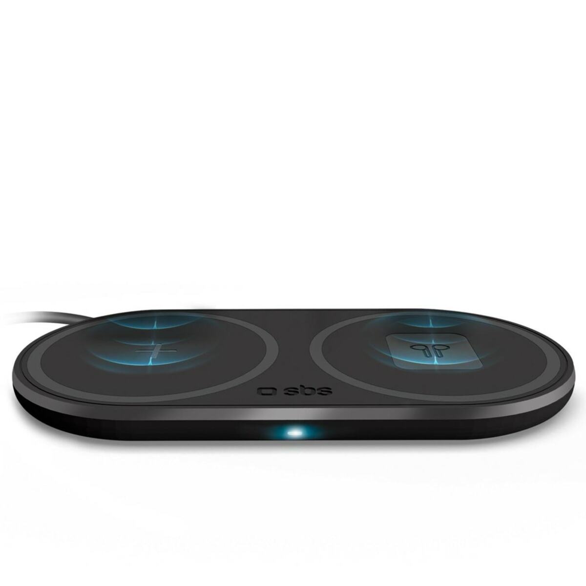 Bild 1 von Wireless Ladestation 10W+10W, Qi-Ladegerät, Schwarz