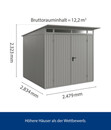 Bild 3 von Hörmann Berry-Gerätehaus Classic-P Typ 2, ca. B247,9/H232,3/T283,4 cm