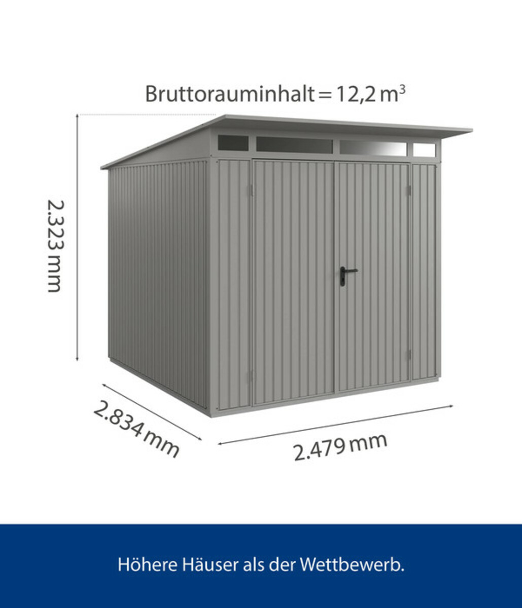 Bild 3 von Hörmann Berry-Gerätehaus Classic-P Typ 2, ca. B247,9/H232,3/T283,4 cm