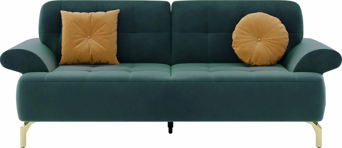 Bild 2 von sit&more 2,5-Sitzer Orient 1, inkl. 2 Zierkissen mit Strass-Stein, goldfarbene Metallfüße